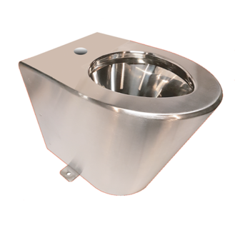 WANDMONTIERTES BIDET IN EDELSTAHL 304 SATIN